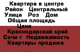 Квартира в центре › Район ­ Центральный › Улица ­ Роз › Дом ­ 56 › Общая площадь ­ 30 › Цена ­ 4 600 000 - Краснодарский край, Сочи г. Недвижимость » Квартиры продажа   